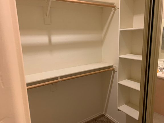 Walk in master closet