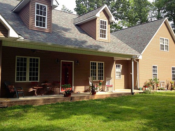 Front of house covered porch