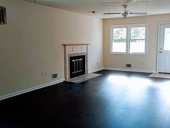 Wood burning fireplace