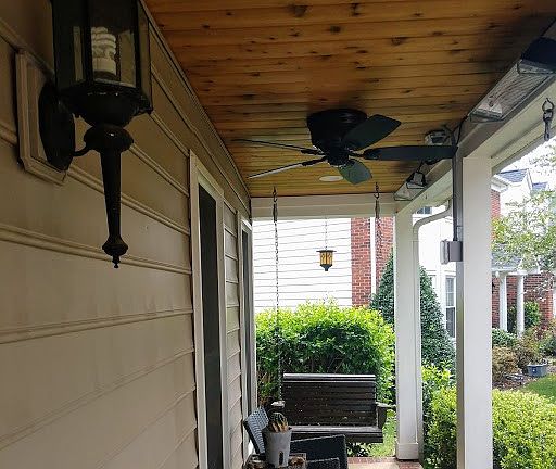 Cedar ceiling front porch