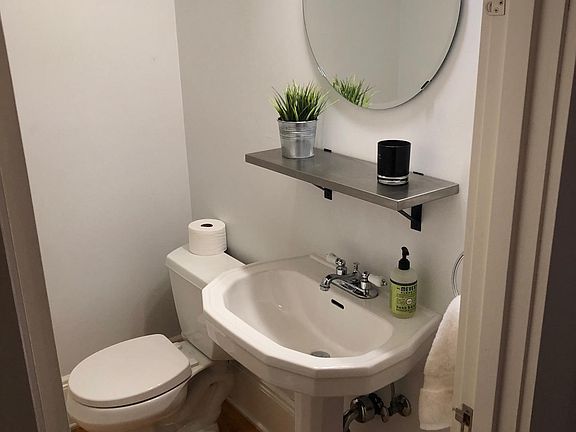 a half bath near the kitchen