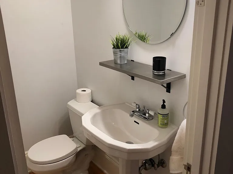 a half bath near the kitchen