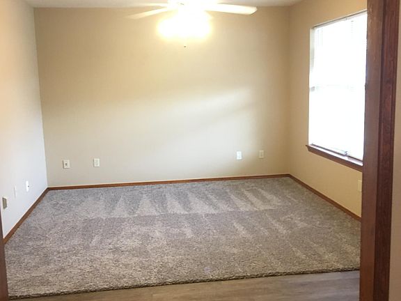 living room view from dining area