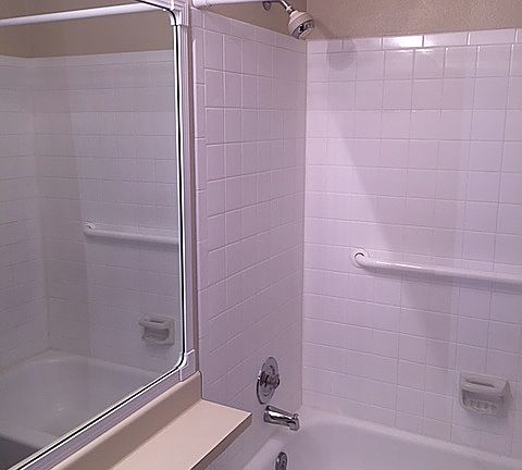 Bright, clean bathroom