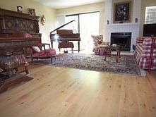 Gleaming and hard Swedish birch flooring throughout