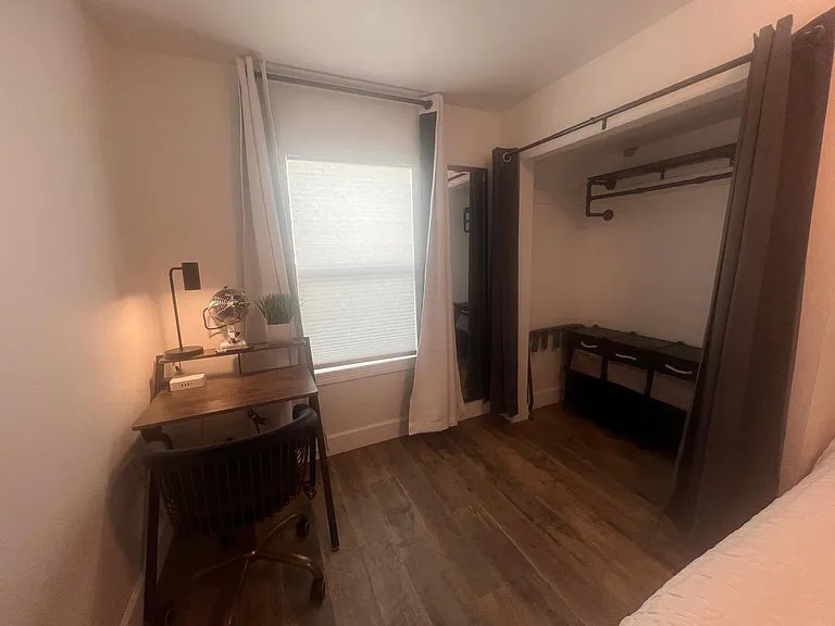Desk and closet