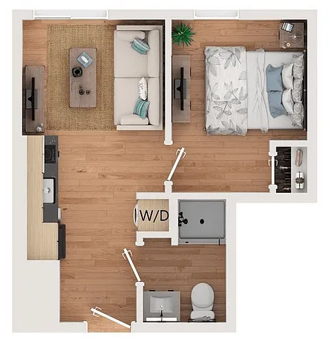 Floor plan One Bedroom_NW