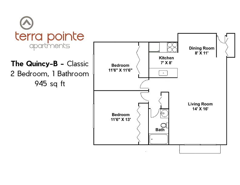 Floor plan The Quincy-B - Classic