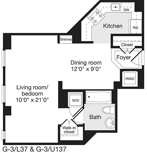 Floor plan Studio A