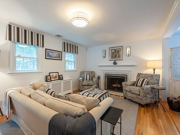 Living room with fireplace
