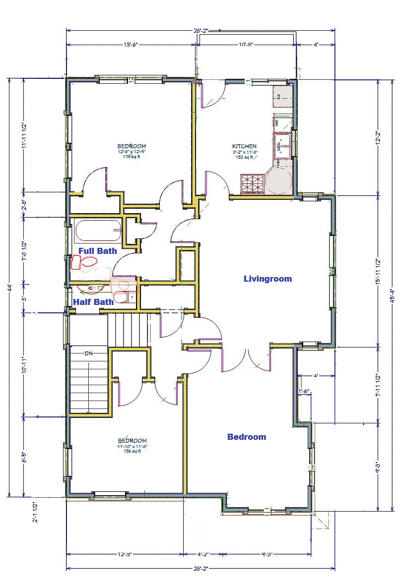 Unit B Floor Plan Unit B Floor Plan - 2204 Dwight Way