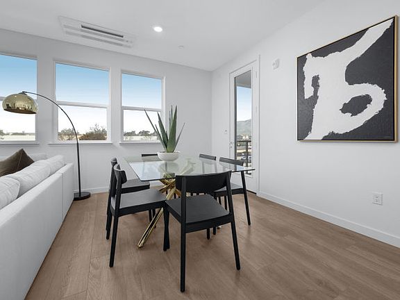 Cafe area off gathering with balcony access