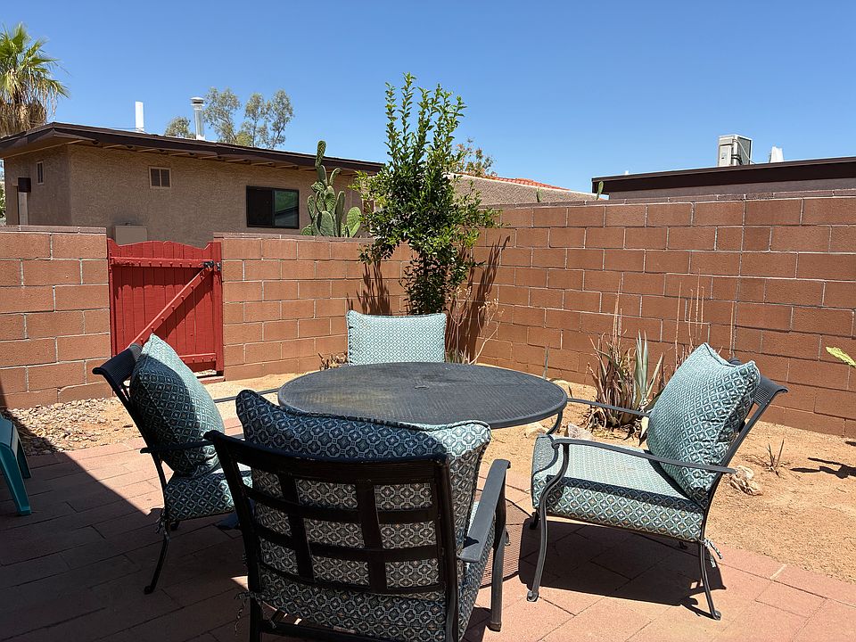 Walled in back yard.