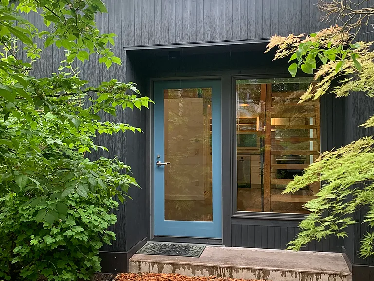 Front door of backyard cottage.