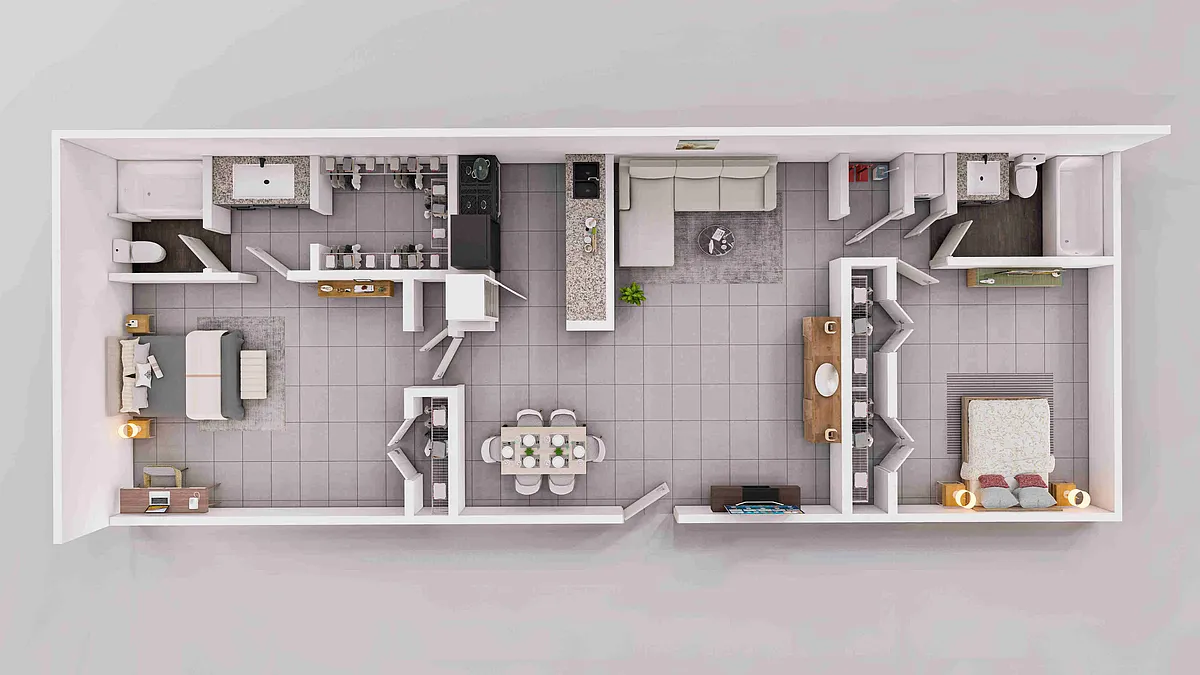 Floor plan 2X2-D
