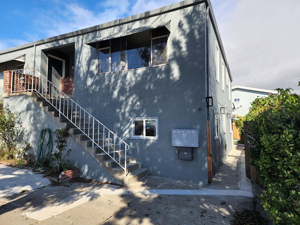 Street view. In this 4plex, the unit is on the lower right