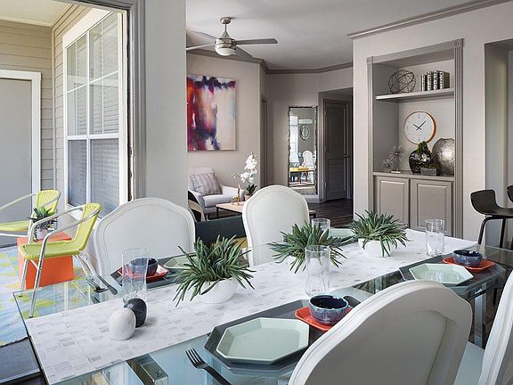 Spacious dining area in Griffis SoCo Austin apartment home in Texas