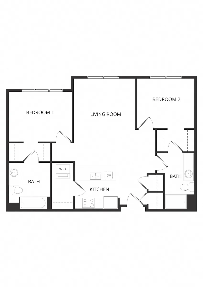 Floor plan Frederick 2G 2x2