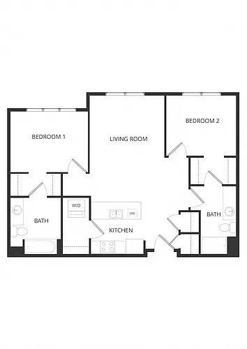 Floor plan Frederick 2G 2x2