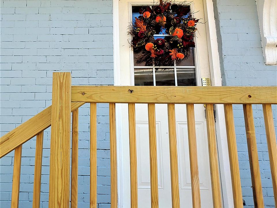 Left side of house, Front door to Unit 2