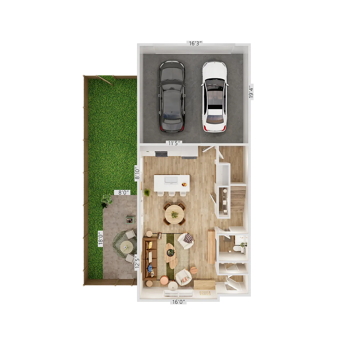 Floor plan Summit 3 x 2.5 A