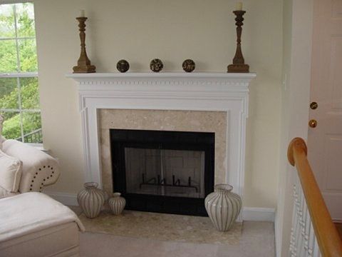 Living room fireplace