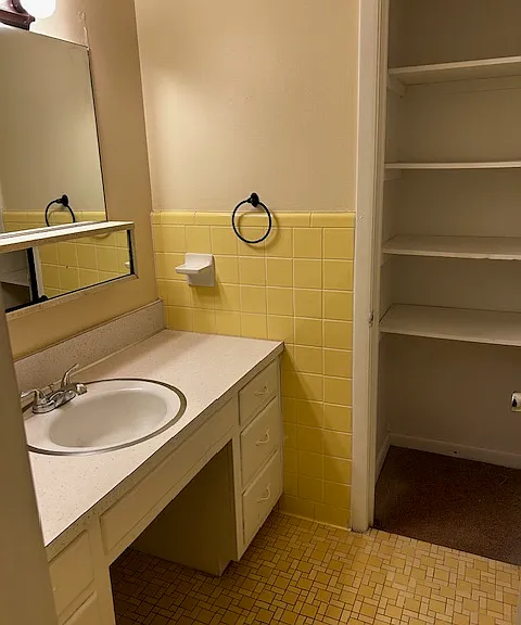 Bathroom with Linen closet.