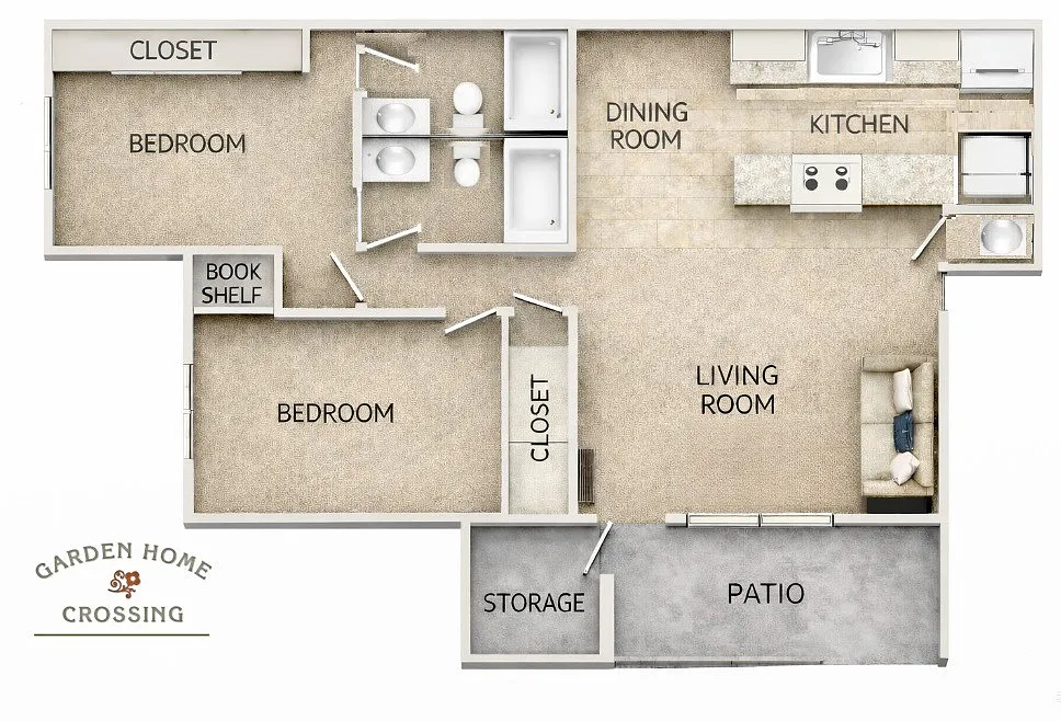 Floor plan Two Bedroom