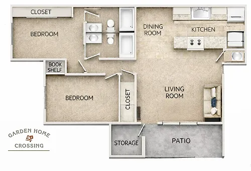 Floor plan Two Bedroom