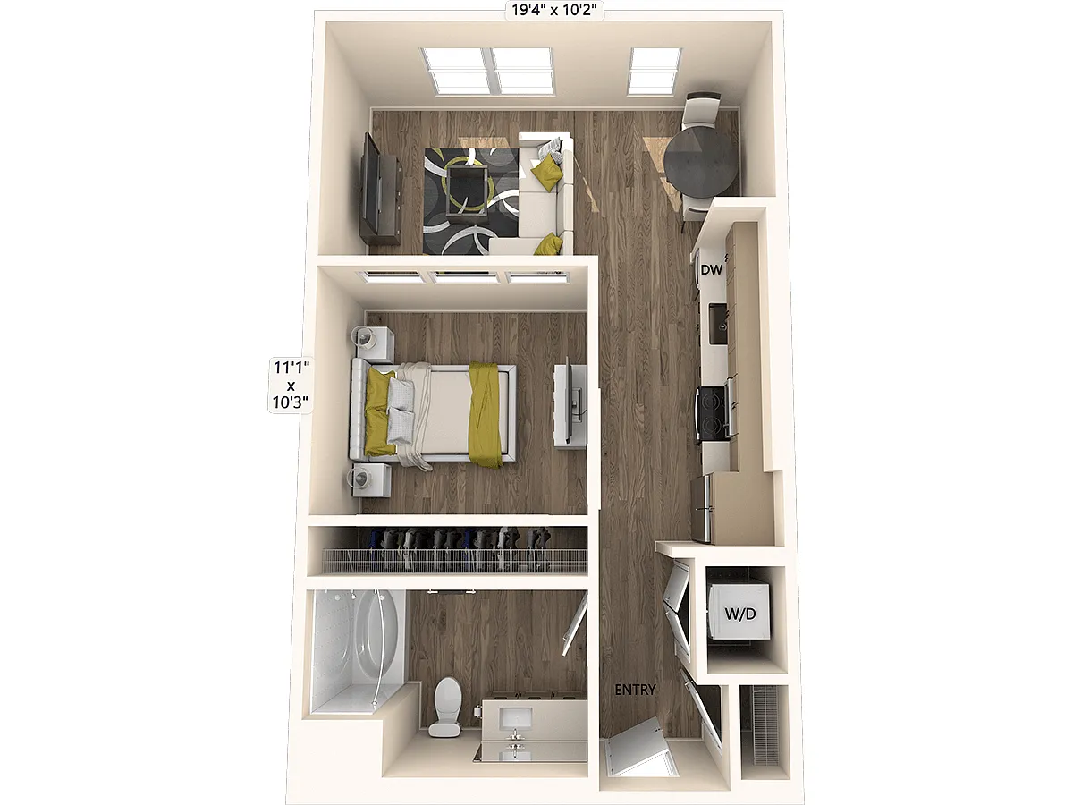 Floor plan S1-FinishII-624sf
