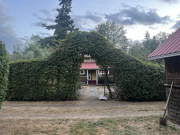 View from the pump house to the main house
