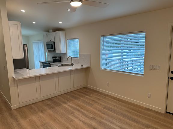 Living room looking toward kitchen