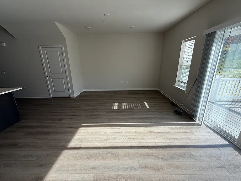 open layout for the living room and dining room