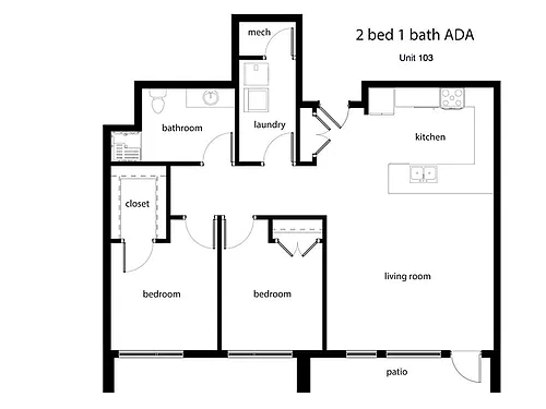 Floor plan Two Bedroom