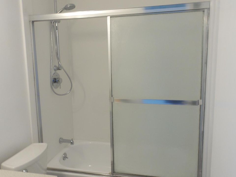 New Corian Shower Surround, New Shower Trim