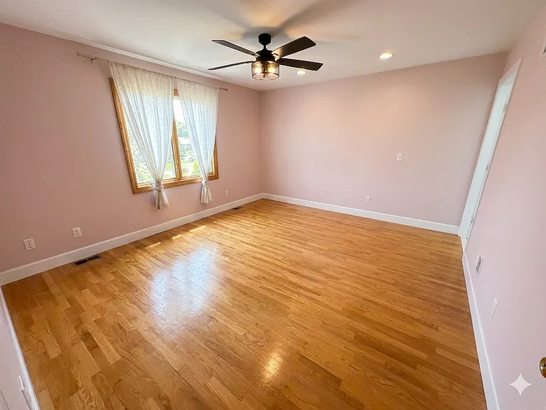 Master bedroom with bathroom and custom closets