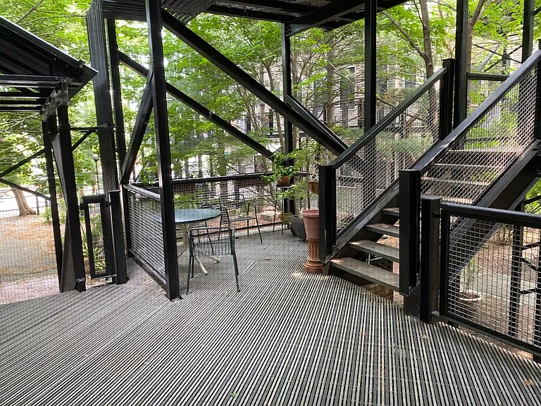north-facing porch