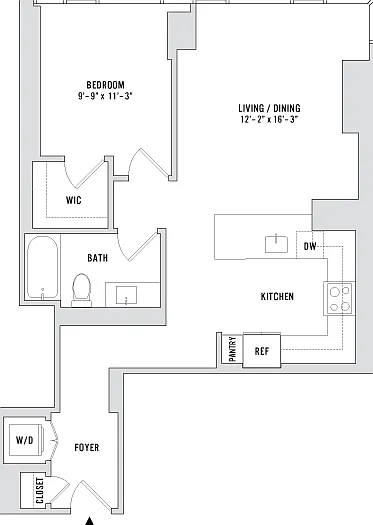 One Bedroom A16 - 829 Sq. Ft. - Residences 2006-3606 One Bedroom A16 - 829 Sq. Ft. - Residences 2006-3606