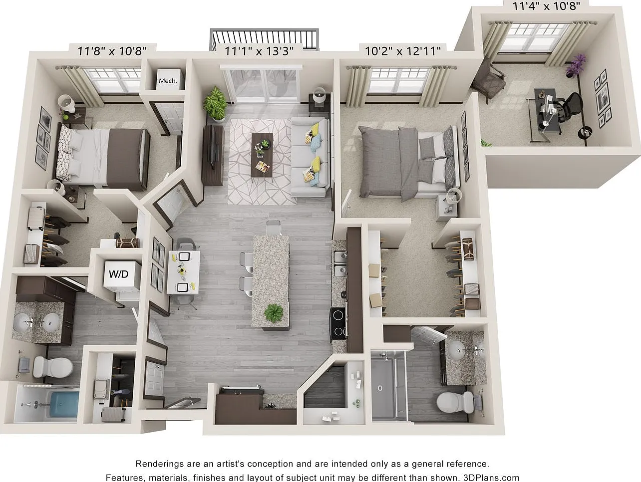 2 Bdrm + Den/2 Bath, Brand-New Apartment — Photo 1