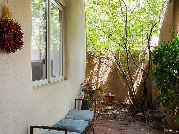 Bench next to the entryway