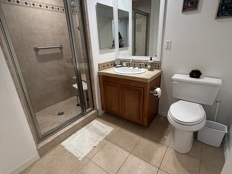Large bathroom with Walk in Shower.