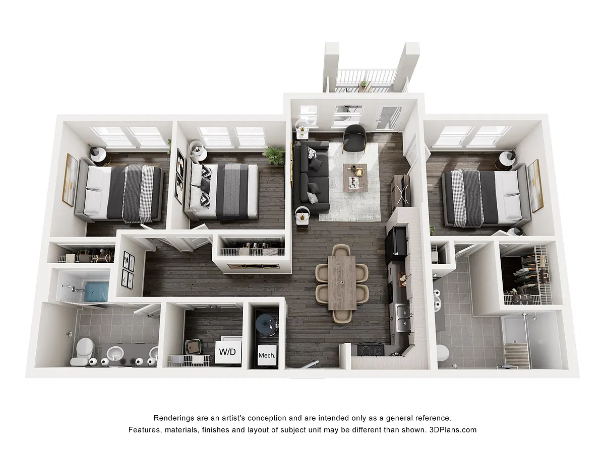 Floor plan 3 Bedroom