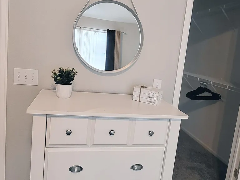 Master bedroom clothing storage, large walk-in closet