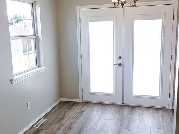 French doors to back deck