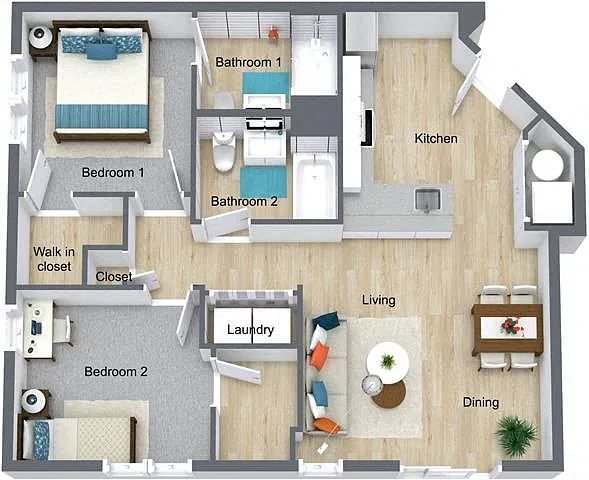 Floor plan Two Bedroom