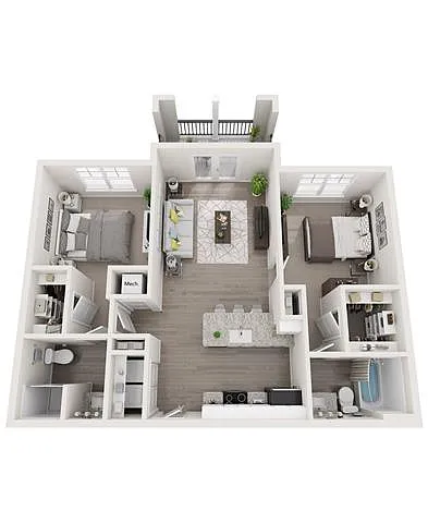 Floor plan B1-B