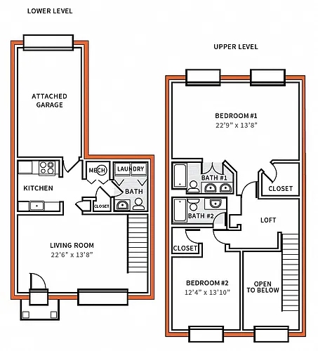 Floor plan Wharton w/Garage