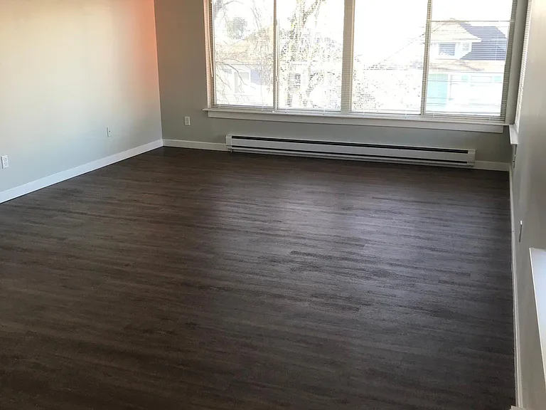 West and north facing living room