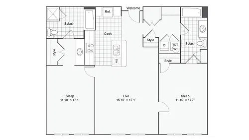 Floor plan B15A