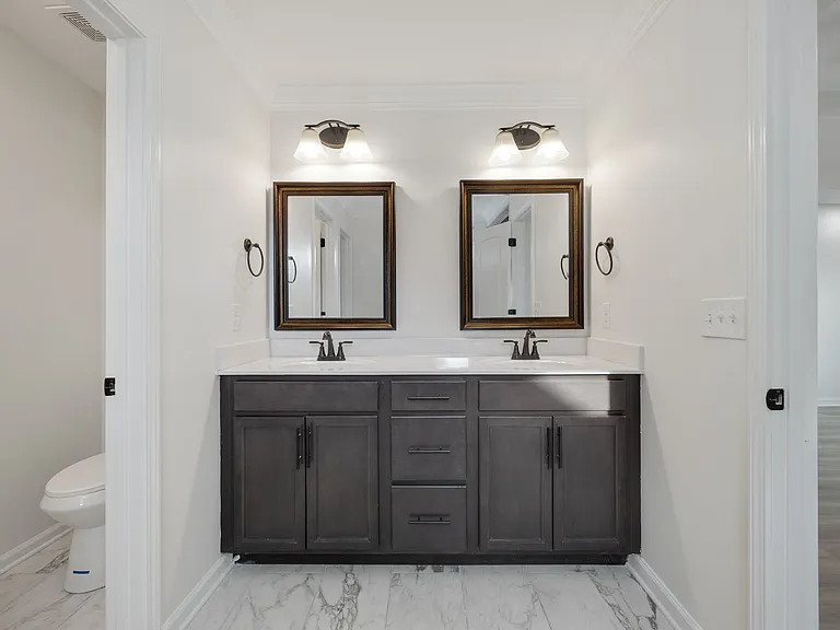 Master bathroom with double vanity